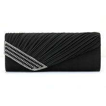 Load image into Gallery viewer, Satin Clutch Bag with Diamanté Decoration | Various Colours