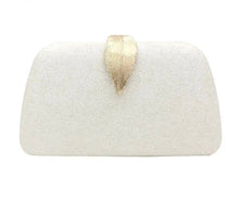 Load image into Gallery viewer, Evening Clutch Bag with Leaf Clasp Detail | Various Colours