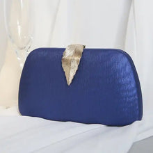Load image into Gallery viewer, Evening Clutch Bag with Leaf Clasp Detail | Various Colours