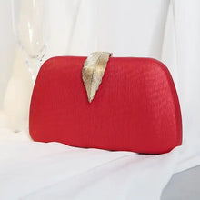 Load image into Gallery viewer, Evening Clutch Bag with Leaf Clasp Detail | Various Colours