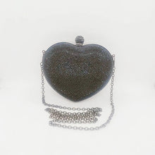 Load image into Gallery viewer, Crystal Heart Bag (Black)