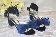 Load image into Gallery viewer, Organza Polka Shoe Bow Clips