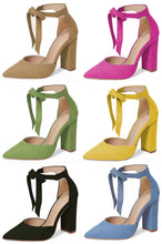 Load image into Gallery viewer, Suede Block Heel with Ankle Strap | Other Colours