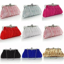 Load image into Gallery viewer, Elegant Bridal Satin Diamanté Clutch Bag | Various Colours