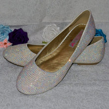 Load image into Gallery viewer, Ivory Crystal Flats