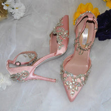 Load image into Gallery viewer, Crystal Trim Sandals | Custom Colours