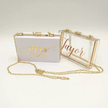 Load image into Gallery viewer, Personalised Wedding Clutch Bag
