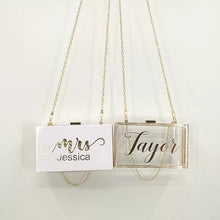 Load image into Gallery viewer, Personalised Wedding Clutch Bag