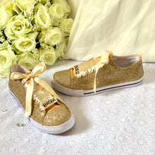 Load image into Gallery viewer, Glitter Trainers/Sneakers (Gold)