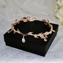 Load image into Gallery viewer, Crystal Teardrop Headband | Gold, Silver, Rose Gold