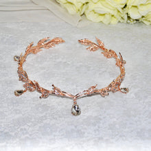 Load image into Gallery viewer, Crystal Teardrop Headband | Gold, Silver, Rose Gold