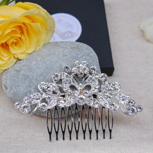 Load image into Gallery viewer, Decorative Silver Hair Comb