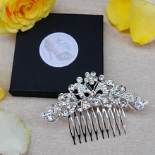 Load image into Gallery viewer, Decorative Silver Hair Comb