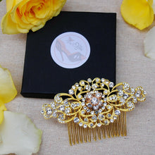 Load image into Gallery viewer, Decorative Gold Hair Comb