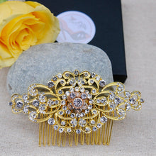 Load image into Gallery viewer, Decorative Gold Hair Comb