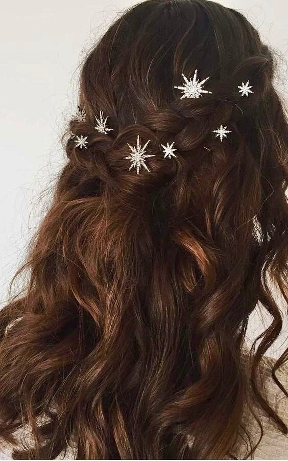 Celestial Moon and Stars Tiara and Hair Clips