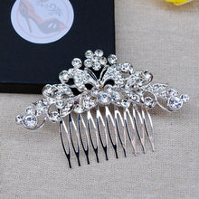 Load image into Gallery viewer, Decorative Silver Hair Comb