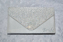 Load image into Gallery viewer, Personalised Ivory Satin Wedding Bag