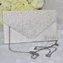 Load image into Gallery viewer, Personalised Ivory Satin Wedding Bag