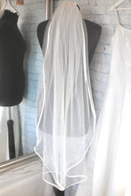Load image into Gallery viewer, Single Tier Satin Edge Veil | 100cm - 300cm