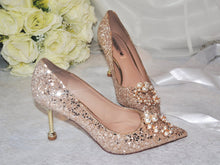 Load image into Gallery viewer, Champagne Gold Glitter Shoes