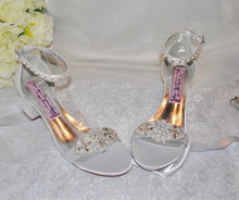 Load image into Gallery viewer, Block Heels with Crystal Embellishments