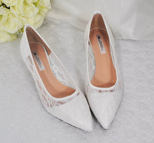 Load image into Gallery viewer, Lace Bridal Shoes | 3cm, 5cm, 7cm or 9cm