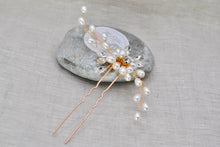 Load image into Gallery viewer, Gold & Pearl Hair Pin