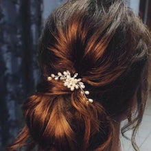 Load image into Gallery viewer, Gold Pearl Hair Pin