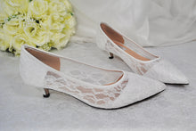 Load image into Gallery viewer, Lace Bridal Shoes | 3cm, 5cm, 7cm or 9cm