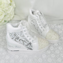 Load image into Gallery viewer, Bridal Wedge Trainers / Sneakers