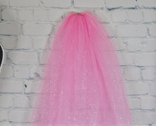 Load image into Gallery viewer, Single Tier Glitter Veil | 75cm - 500cm | Pink
