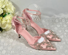 Load image into Gallery viewer, Crystal Trim Sandals | Custom Colours