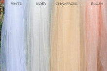 Load image into Gallery viewer, Single Tier Glitter Veil | 75cm - 500cm | Ivory, White, Champagne, Pink