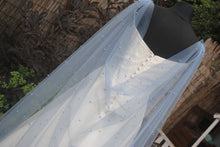 Load image into Gallery viewer, Pearl Wedding Cape | Blue