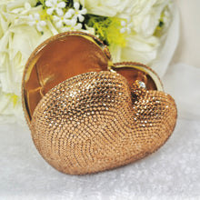 Load image into Gallery viewer, Crystal Heart Bag (Gold)