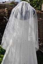 Load image into Gallery viewer, Celestial Wedding Veil | 2 Tier | Black or Ivory