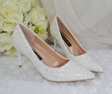Load image into Gallery viewer, White Sparkling Shoes | 7cm Heel
