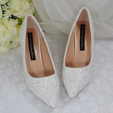 Load image into Gallery viewer, White Sparkling Shoes | 7cm Heel
