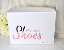 Load image into Gallery viewer, Luxury Wedding Shoe Storage Box | Gift Box | Bridal Accessory Keepsake