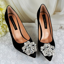 Load image into Gallery viewer, Satin Heels with Crystal Brooch | Other Colours