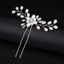 Load image into Gallery viewer, Simple Pearl Bridal Hair Pin - Gold, Silver, Rose Gold