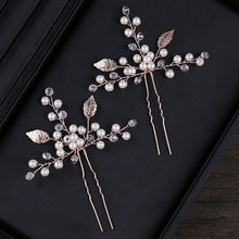 Load image into Gallery viewer, Simple Pearl Bridal Hair Pin | Gold, Silver, Rose Gold