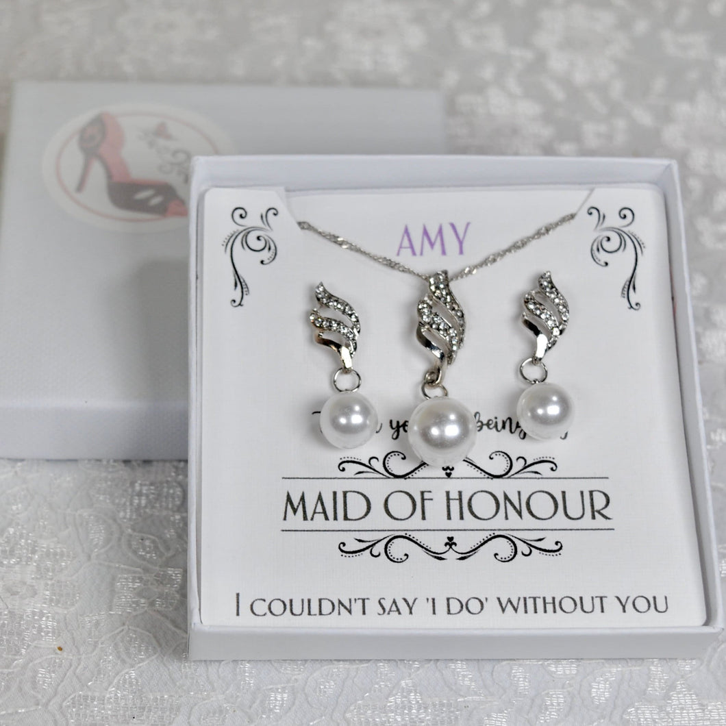 Personalised Jewellery Gift | Earrings & Necklace Set