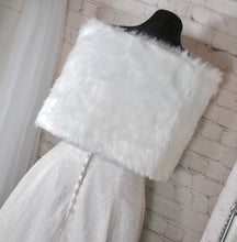 Load image into Gallery viewer, Faux Fur Shawl | White, Ivory, Red or Black