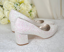 Load image into Gallery viewer, Glitter Wedding Shoes | 2 Inch Chunky Heel