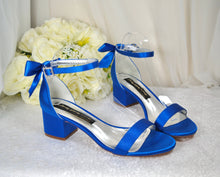 Load image into Gallery viewer, Satin Block Heel with Bow