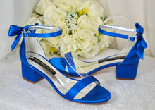 Load image into Gallery viewer, Satin Block Heel with Bow
