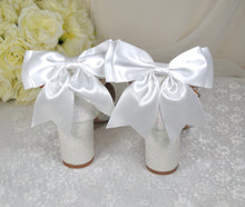 Load image into Gallery viewer, 'UNICORN' Glitter Block Heels with Back Bow | 4cm, 7cm or 10cm Heel