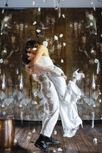 Load image into Gallery viewer, Feather & Crystal Wedding Shoes | Custom Colours